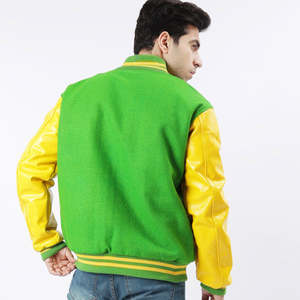 Adult Size Streetwear <b>Men</b> <b>Leather</b> Sleeves Varsity <b>Jacket</b> Custom Brand Male Designer Button Closer Varsity <b>Jackets</b> - Product Image 5