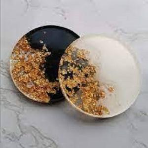 Quartz Resin Agate Coaster <b>Candle</b> Pad Agate Coaster Hot Sell <b>Cheap</b> Price Rose Heat Resistant Table Mats Coaster Custom Round - Product Image 4