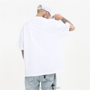 เสื้อยืดผู้ชายขนาดใหญ่พิเศษเสื้อยืดลำลองสีทึบเสื้อยืดสำหรับผู้ชายเสื้อยืดโลโก้ออกแบบได้เอง - Product Image 4