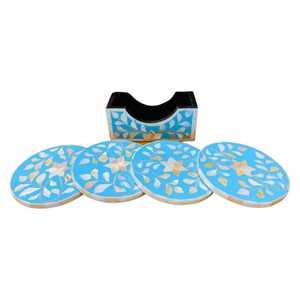 Handmade Eco-Friendly Bone Inlay Coaster Classic Shape Custom Color Best <b>Teacup</b> Coaster Home Office Restaurants-Wholesale Home - Product Image 2