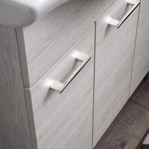 Ravenna 85cm White Oak Modern Easy to Clean Three-<b>piece</b> <b>Bathroom</b> Cabinet with Sink and <b>3</b> Doors Premium <b>Sets</b> - Product Image 4