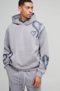 Survêtement décontracté à coupe régulière, en coton et polyester, à capuche, style streetwear, logo personnalisé, fermeture éclair, survêtement d'hiver unisexe - Product Image 6