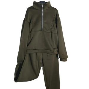 ชุดวอร์มกีฬาสำหรับผู้ชายเทรนด์ใหม่ชุดวิ่งวิ่งครึ่งซิปสำหรับฤดูหนาว - Product Image 2