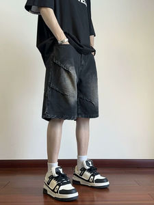 Shorts en jean décontractés pour hommes, design OEM personnalisé, haute qualité, respirant, 100% coton, léger - Product Image 3