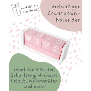 Calendrier de bureau en bois avec compte à rebours et compteur de jours, fournitures prénatales et postnatales - Product Image 5