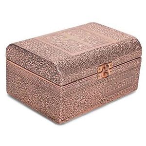 Cadeaux de mosquée islamique en croissant Sadaquah Box Ramadan Rectangle en bois Cash Box Eid Mubarak Tirelire écologique avec comptoir - Product Image 3