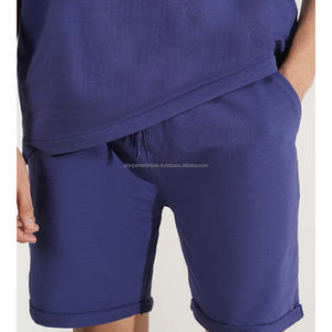 Short de course de fitness d'été taille moyenne pour hommes coton éponge français motif solide fermeture à glissière XS-haut vente en gros style cargo - Product Image 6