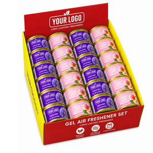 Penyegar Udara Lavender Modern Bentuk Blok Padat dalam Kaleng Kertas untuk Mobil, Kamar Mandi, Lemari, Kantor, Penghilang Bau Gel dengan Aroma Tahan Lama - Product Image 1