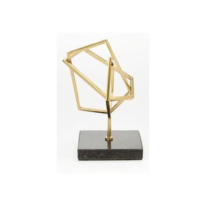 Sculpture de table en aluminium coulée abstraite artisanale exquise avec des courbes lisses parfaite pour la décoration moderne de la maison et du bureau - Product Image 1