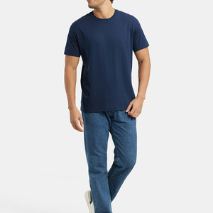 Customized Logo New Quick Dry Regular Length Sleeve Men's T-Shirts 100% Cotton Knitted Causal Plain Loose High Street Unique - Product Image 3