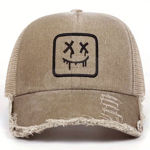 Distressed Trucker <b>Hat</b> For <b>Men</b> And Women Adjustable Breathable Design Casual Stylish Comfortable Everyday Outdoor Wear - Product Image 6