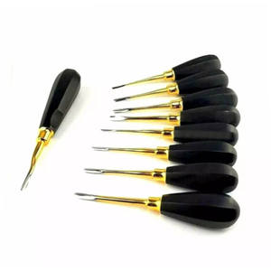 เครื่องมือทันตกรรม 9 ชิ้น ขนาด 2 มม. ถึง 5 มม. แบบตรงและโค้ง สีดำและสีทอง - Product Image 3
