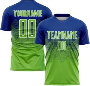 Conjunto de fútbol de manga corta transpirable Diseño de sublimación de tendencia - Product Image 1