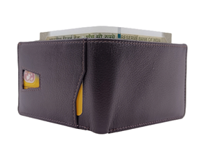 Portefeuille en cuir fait à la main de qualité luxe pour hommes Style classique à deux volets avec poche à monnaie et organisateur de cartes disponible pour la vente en gros - Product Image 5