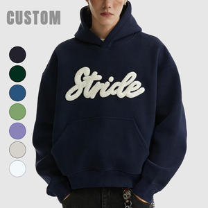 <b>Towel</b> Embroidery Heavyweight Fleece Unisex Winter Casual Streetwear Regular Fit Pullover Letter Sportwear Top Hoodie Custom - Product Image 3