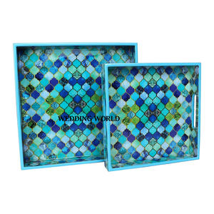 Bandeja de chocolate de diseñador Forma cuadrada Nueva fantasía Hecha a mano Venta caliente Artículos DE BODA Venta al por mayor Bandeja de chocolate de lujo nueva - Product Image 1