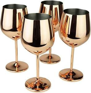 Copas de Vino de Acero Inoxidable de Lujo, Ideales para Celebraciones de Aniversario, Cócteles y Cenas, de la India - Product Image 4