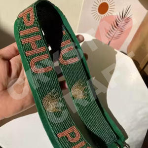 CRYSTAL CRAFT Wreck Em Tech Correa de monedero con cuentas de cristal de oro blanco personalizada Estilo DE LA India Opción de logotipo personalizado - Product Image 4