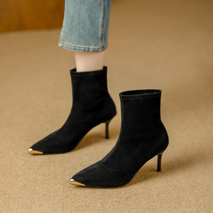 Escarpins à talons hauts pour femmes, bout pointu, talons aiguilles, en cuir verni, chaussures de bureau élégantes pour femmes, chaussures à talons tendance - Product Image 4
