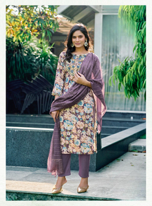 Lourd rayonne PROCIAN imprimé Salwar Kameez feuille fantaisie broderie indien et pakistanais vêtements de fête pour les Occasions - Product Image 4