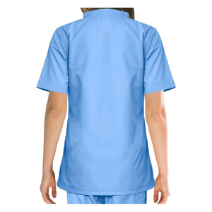 Uniformes Médicos de Verano para Mujer, Color Azul Hospitalario, Cómodos, Personalizables, Conjuntos de Uniformes de Enfermera, Tela de Punto, Ropa para Médicos - Product Image 3