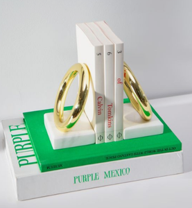 Organizadores de Libros Personalizados de calidad superior Sujetalibros de tamaño mediano Sujetalibros de metal de color dorado Sujetalibros de diseño de tendencia - Product Image 5