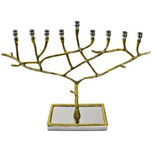 Menorá Judía de Diseño Fresco 2023, Judaica de Israel, Candelabro de Latón Vintage para Chanuká, Diseño Nórdico, Hecho a Mano para Navidad - Product Image 4
