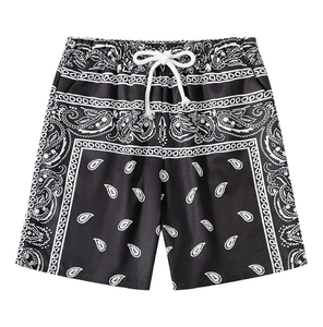Pantalones cortos de malla para hombre, ropa de gimnasio con estampado de Cachemira y poliéster con logotipo personalizado, pantalones cortos atléticos de verano al por mayor - Product Image 2