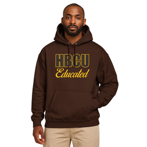 Black Men HBCU Educated Pullover Hoodie Pan-African Chenille y diseño bordado Greek Life Apparel Ropa universitaria personalizada - Product Image 3