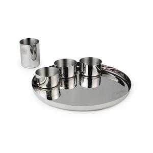 Assiettes à dîner en acier inoxydable Assiette à dîner réutilisable pour lave-vaisselle avec ustensiles de cuisine et restaurants à la main - Product Image 1