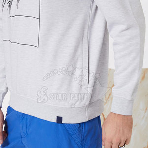 Sudadera clásica de mezcla de algodón con cuello redondo para hombre y dobladillo acanalado para la comodidad diaria Sudadera para hombre - Product Image 6