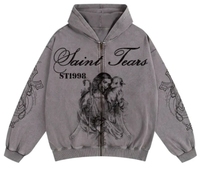 Producto Confiable, Recién Llegado, Sudadera con Capucha Extra Grande con Hombros Caídos y Cremallera, con Diseño 3D e Impresión Digital, en MOQ y Precio Bajos