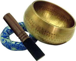 ชามร้องเพลงแผ่นรองชามทองเหลืองโบราณดีไซน์แบบทำด้วยมือหลายสีและรูปทรง - Product Image 1