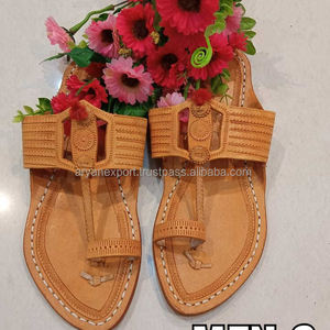 Zapatillas de cuero hechas a mano para hombre, zapatos planos, estilo indio