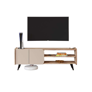 Meubles de salon et de chambre à coucher modernes turcs en bois beige, supports TV réglables et convertibles, entrepôt de meubles - Product Image 1
