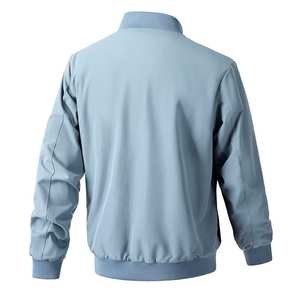 Chaqueta cortavientos impermeable ecológica de invierno para hombre de alta calidad, logotipo personalizado, bombardero informal frontal, ropa de calle - Product Image 2