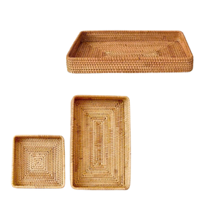 ตะกร้าหวายเวียดนามธรรมชาติ100% ปรับแต่งได้ผลิตภัณฑ์ชั้นนำสำหรับห้องครัวของขวัญโซลูชันการเก็บอาหาร - Product Image 1