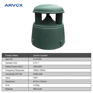 Sistema de sonido para conciertos al aire libre, altavoces de jardín al aire libre, ABS, 100V, 10/20 W, a prueba de agua - Product Image 6