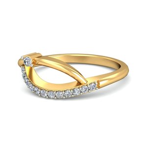 Ishi Diamonds Una sinfonía de oro de 18 quilates y anillo de diamantes cultivados en laboratorio - Product Image 4