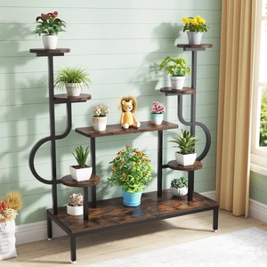 Home Decorative Multi-Layer Aluminum Chrome Plated <b>Plant</b> <b>Stand</b> for Patio <b>Garden</b> Living Room Balcony - Product Image 4
