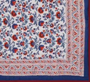 Edredón Kantha hecho a mano, estampado de bloques florales negros en algodón indio Beige, juego de cama de hotel de invierno suave de alta calidad para uso doméstico - Product Image 4