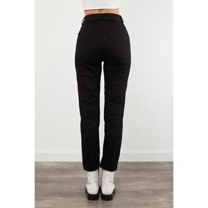 Jeans da mamma a vita alta neri da donna