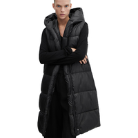Veste matelassée bouffante avec logo personnalisé pour hommes, gilet chauffant, coupe-vent d'extérieur et d'hiver de haute qualité, gilet long pour femmes