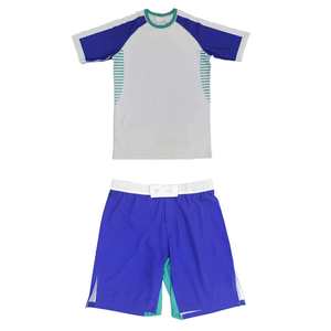 OEM <b>Rash</b> <b>Guard</b> & Shorts Set Stretch Lightweight Quick Dry Surf Suit with UPF 50+ Sun Protection for MMA/<b>BJJ</b> Front Logo - Product Image 1