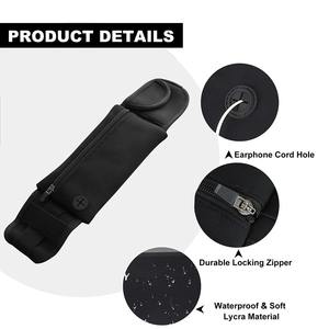 Ceinture de sport réglable, légère et respirante, imperméable en polyester/nylon pour la course à pied OEM/ODM Zipper Pocket Essentials - Product Image 4