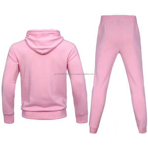 Ensemble de survêtement pour homme avec sweat à capuche à double fermeture éclair personnalisé 350 g/m², pantalon de survêtement en strass Freece, 2 pièces, mode streetwear pour homme, taille plus - Product Image 5