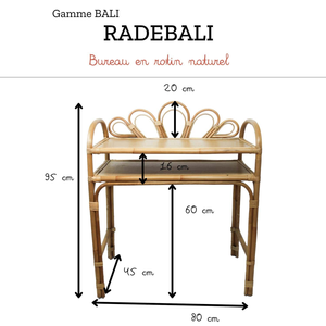 El escritorio para niños está hecho de ratán, muebles para niños, seguro para la salud y estéticamente agradable, al por mayor. - Product Image 6