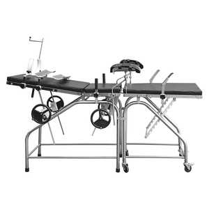 Разборная акушерская кровать, ручная акушерская кровать, акушерская кровать из нержавеющей стали, недорогая гинекологическая кушетка для осмотров с упорами для ног - Product Image 1