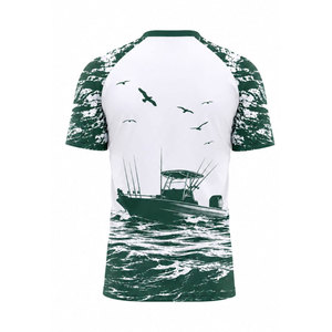 Chemise de pêche unisexe, impression par sublimation, UPF 50, séchage rapide, coupe-vent, respirante, motif bateau de pêche noir et blanc, vêtements d'extérieur - Product Image 6