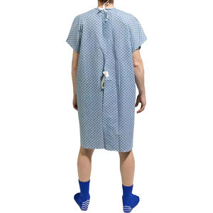 Robes d'hôpital pour hommes, en coton tricoté, qualité supérieure, personnalisées, pour patients - Product Image 2